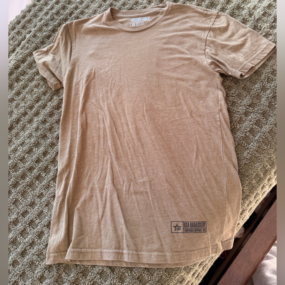 Relaxed Fit Men's Tan T-Shirt